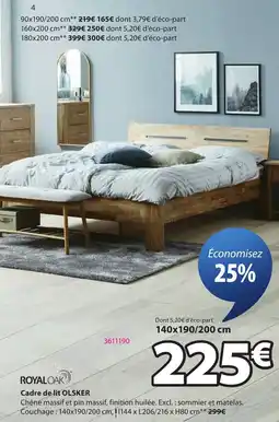 JYSK ROYALOAK Cadre de lit OLSKER offre
