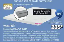 JYSK WELLPUR Surmatelas WELLPUR GULEN offre