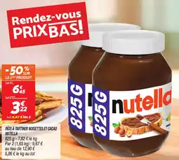 Netto Nutella Pâte à tartiner noisettes et cacao offre