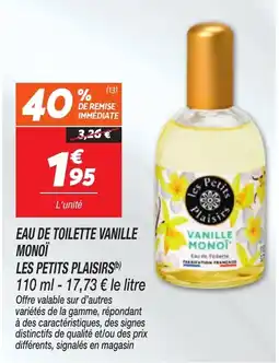 Netto LES PETITS PLAISIRS VANILLE MONOÏ offre