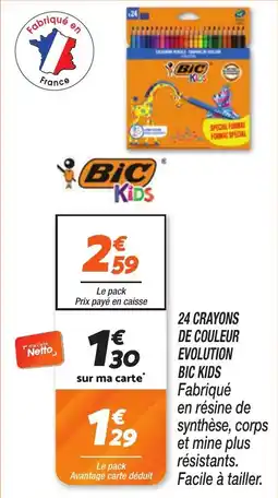 Netto BIC Kids crayons de couleur offre