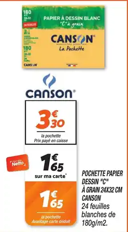 Netto Canson Papier à dessin blanc offre
