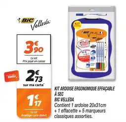 Netto Bic velleda kit ardoise ergonomique effaçable à sec offre