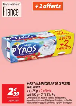 Netto YAOS YAOURT À LA GRECQUE offre