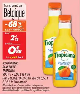 Netto Tropicana Jus d'orange sans pulpe offre