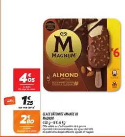 Netto MAGNUM GLACE BÂTONNET AMANDE offre