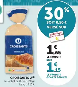 Maximarché CROISSANTS U offre