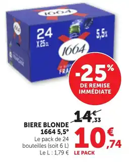 Maximarché 1664 BIÈRE BLONDE offre