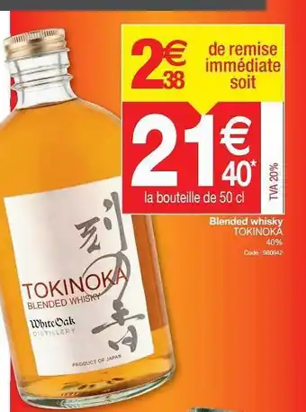 Promocash Blended Whisky Tokinoka offre