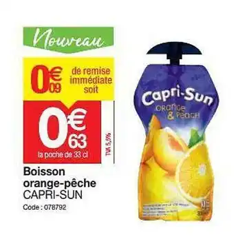 Boisson Orange-pĂȘche Capri-sun