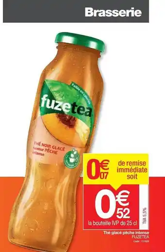 Promocash Thé Glacé Pêche Intense Fuzetea offre
