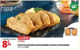 AUCHAN LE POISSONNIER 8 FILETS DE LIMANDE FAÇON MEUNIÈRE