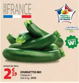 Auchan COURGETTES BIO offre