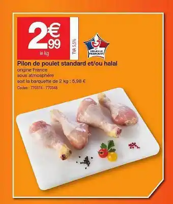 Promocash Pilon De Poulet Standard Et Ou Halal offre