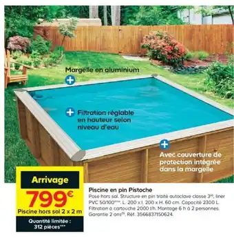 Castorama Piscine en pin pistoche offre