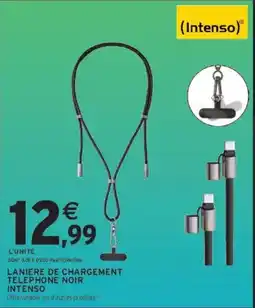 Intermarché Intenso Lanière de chargement téléphone noir offre