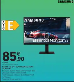 Intermarché SAMSUNG Essential Monitor S3 offre
