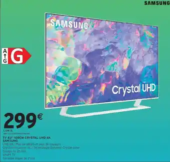 SAMSUNG TV 43" 108CM CRYSTAL UHD 4K