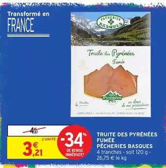 PÊCHERIES BASQUES Truite des Pyrénées Fumée