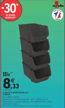 Intermarché SUNDIS Bacs superposables offre