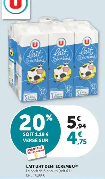 U LAIT DEMI ECROME