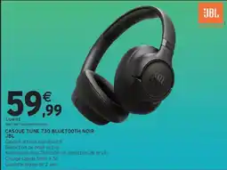 Intermarché JBL CASQUE TUNE 730 BLUETOOTH NOIR offre