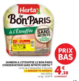 Maximarché Herta Jambon à l'Étouffée offre