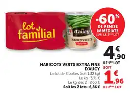 Maximarché D'AUCY Haricots verts extra fins offre