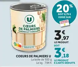 Maximarché U Cœurs de palmiers offre