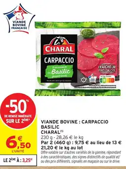Intermarché Express CHARAL CARPACCIO offre