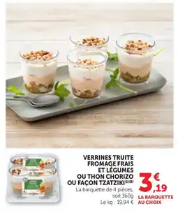 Maximarché Verrines Truite Fromage Frais et Légumes offre