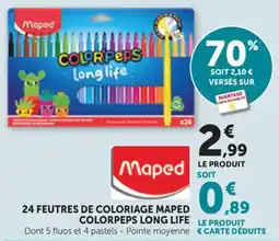 Maximarché Maped 24 feutres de coloriage maped colorpeps long life offre