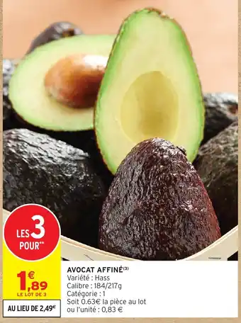 Intermarché Express AVOCAT AFFINÉ offre