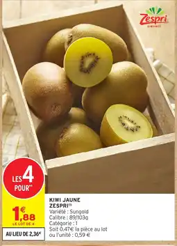 Intermarché Express Zespri Kiwi Jaune offre