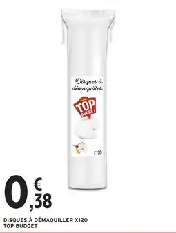 Intermarché Express TOP BUDGET Disques à démaquiller offre