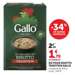 Maximarché Gallo Riz pour risotto tradition offre