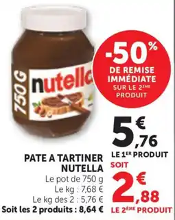 Maximarché Nutella Pate a tartiner offre