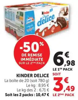 Maximarché Kinder Delice offre