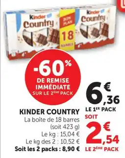 Maximarché Kinder Country offre