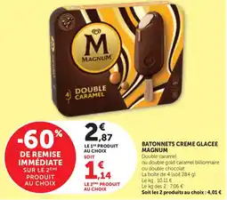 Maximarché MAGNUM BATONNETS CREME GLACEE offre