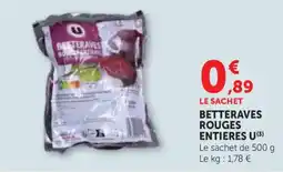 Maximarché U Betteraves rouges entières offre