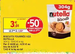 Intermarché Express Nutella biscuits offre