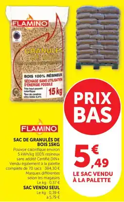Maximarché FLAMINO Granulés de bois offre