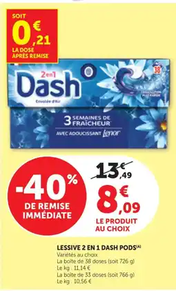 Maximarché Dash Lessive 2 en 1 pods offre