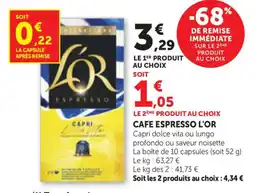 Maximarché L'OR CAFE ESPRESSO offre