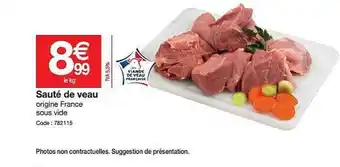 Promocash Sauté De Veau offre