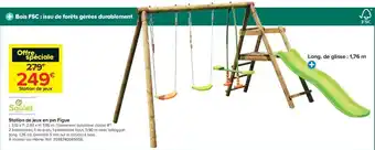 Station de jeux en pin figue