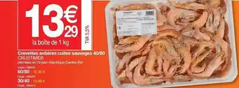 Promocash Crevettes Entières Cuites Sauvages 40 60 Crustimer offre