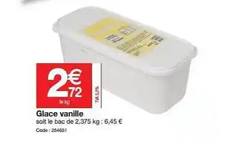 Promocash Glace Vanille offre