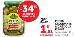 Maximarché Kuhne Petits Croquants Aigre Doux offre